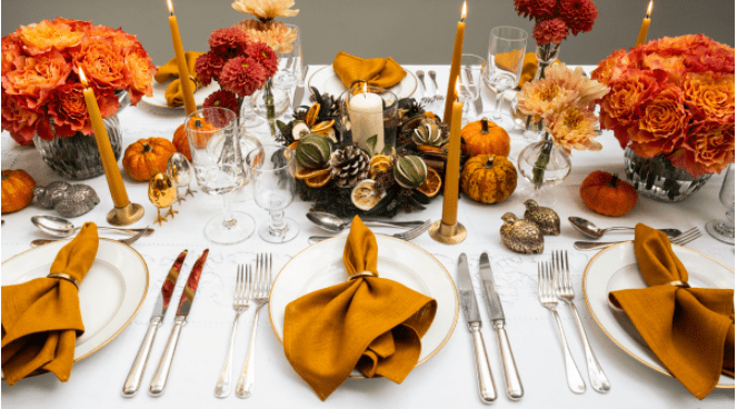 Photo of Thanksgiving Tablescape by Flowerbx Flowers and Produce in Dallas, Texas Photo of Thanksgiving Tablescape by Flowerbx Flowers and Produce in Dallas, Texas
