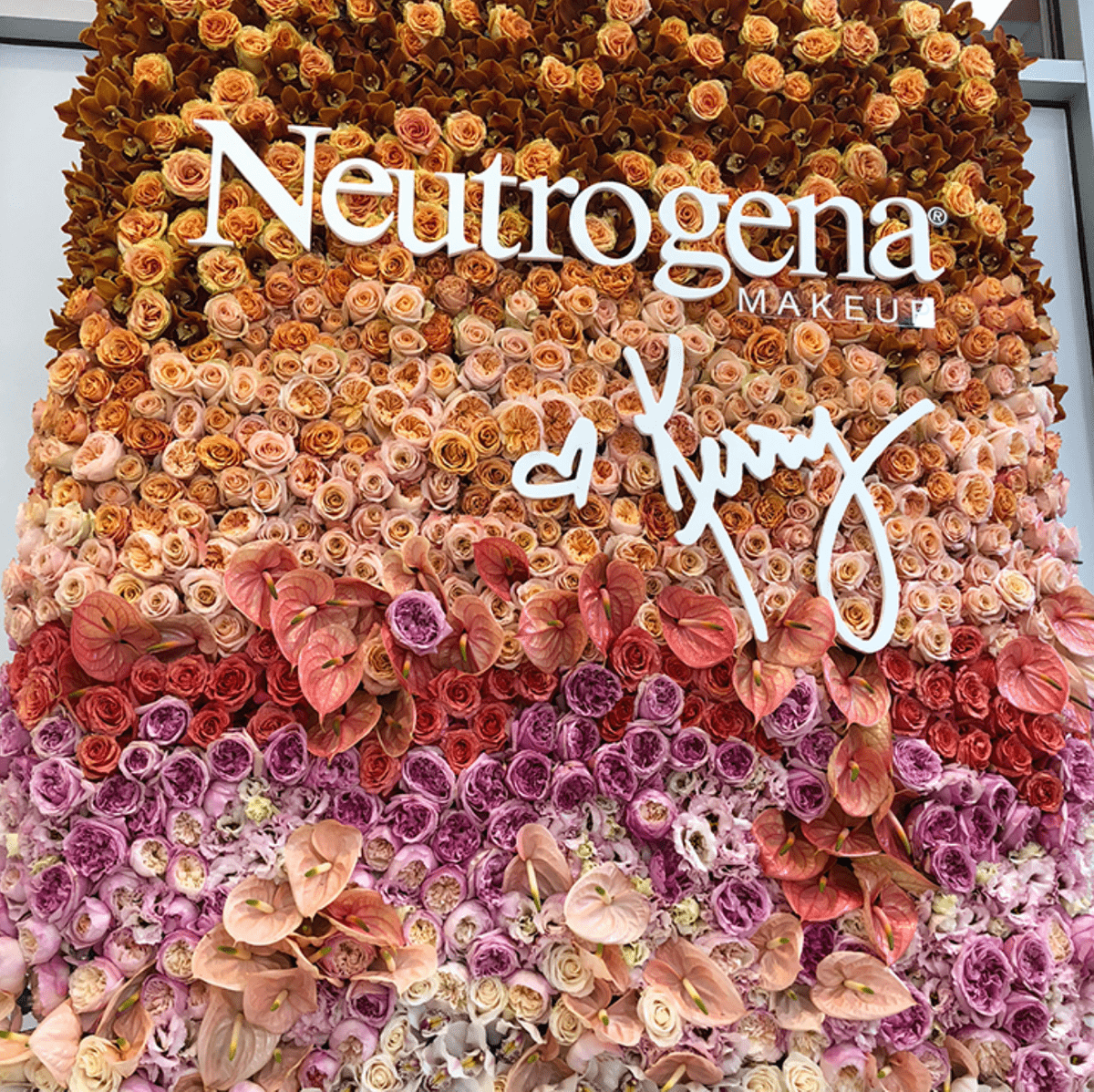 Claire Rathbun Dallas Event Florist Branded Flower Wall Claire Rathbun Dallas Event Florist Branded Flower Wall