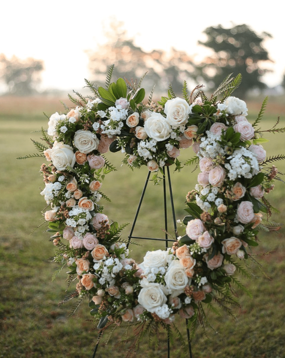 Photo By Porch And Prairie Funeral Flowers Spray in Dallas, Texas Photo By Porch And Prairie Funeral Flowers Spray in Dallas, Texas