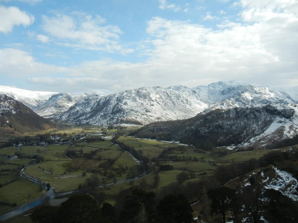 Winter in Borrowdale in the Lake District Winter in Borrowdale in the Lake District