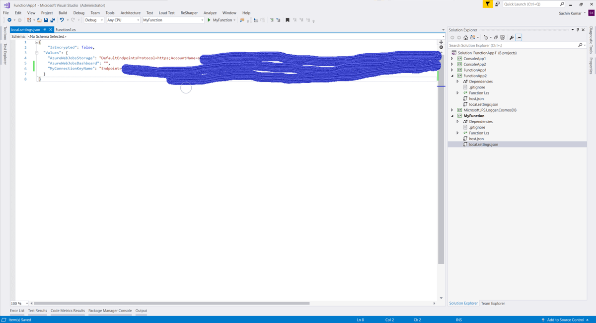 Creating Azure Function From Visual Studio 2017 Triggered From Azure Service Bus Topic Microsoft Azure Azure Service Bus Azure Functions Integration Visual Studio 2017