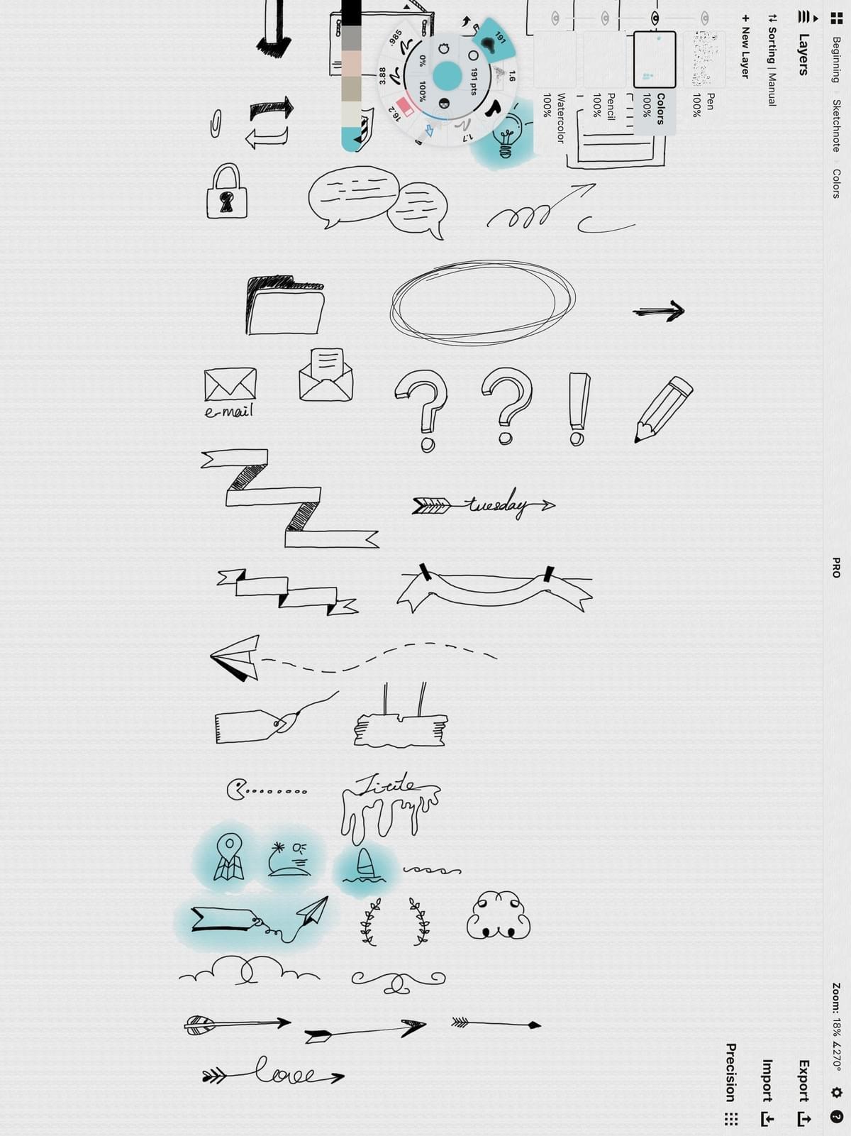 sketchnote connectors and icons sketchnote connectors and icons