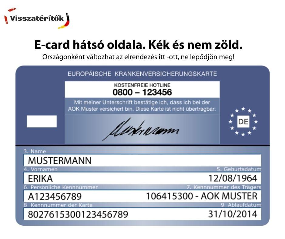 Német e-card hátoldala. Német egészségbiztosítási kártya hátoldala. Meddig érvényes a Német egészségbiztosítási kártya? Német e-card hátoldala. Német egészségbiztosítási kártya hátoldala. Meddig érvényes a Német egészségbiztosítási kártya?