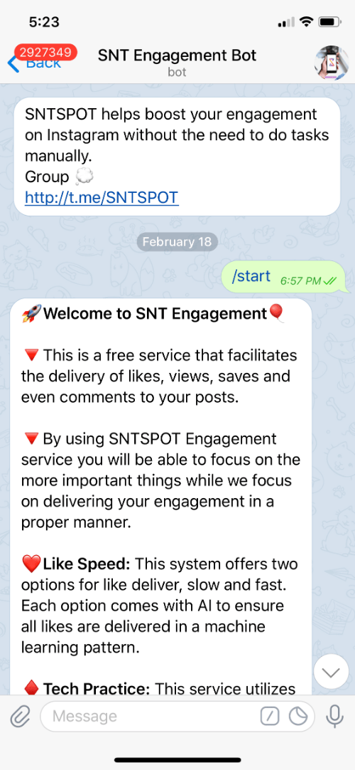 Joining the SNT Engagement Bot Joining the SNT Engagement Bot
