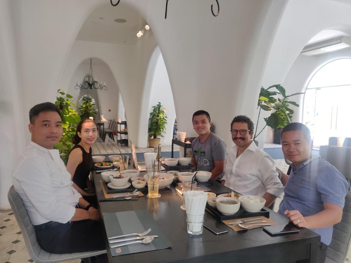 Our warm welcoming lunch with Marc Our warm welcoming lunch with Marc