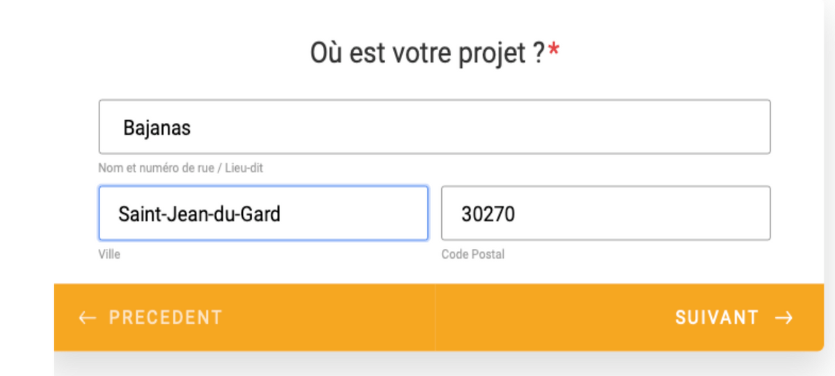 adresse à remplir adresse à remplir