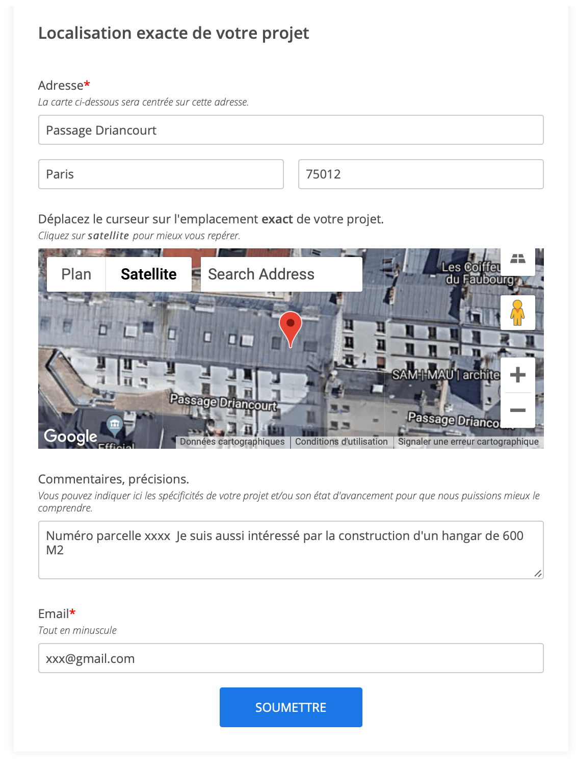 localisation parcelle localisation parcelle