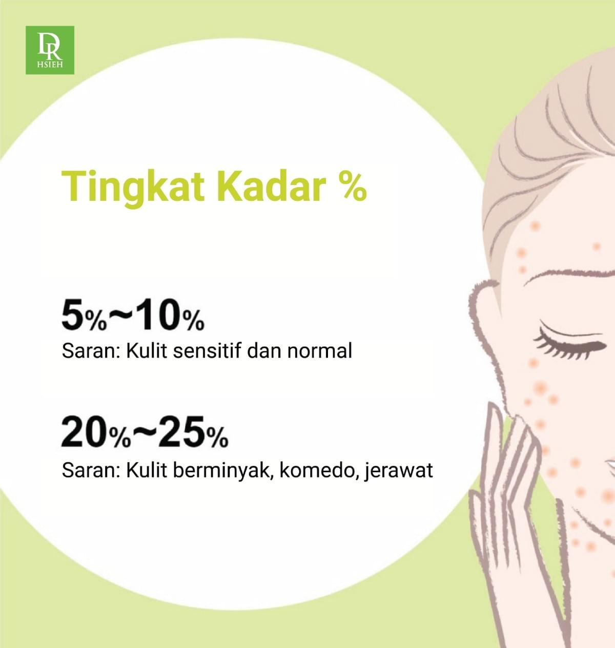Kadar Mandelic Acid Makin tinggi makin bagus Kadar Mandelic Acid Makin tinggi makin bagus