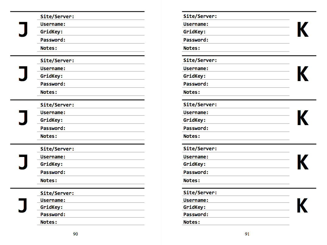 One Time Grid Contact Templates One Time Grid Contact Templates