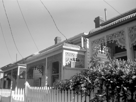 Row of old houses taken on a Kodak No. 2 Folding Autographic Brownie Row of old houses taken on a Kodak No. 2 Folding Autographic Brownie