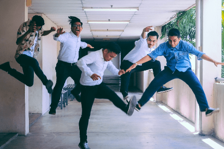 Happy employees who are motivated to perform Happy employees who are motivated to perform
