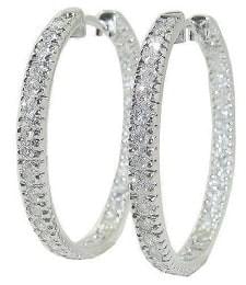 diamond hoop earrings diamond hoop earrings
