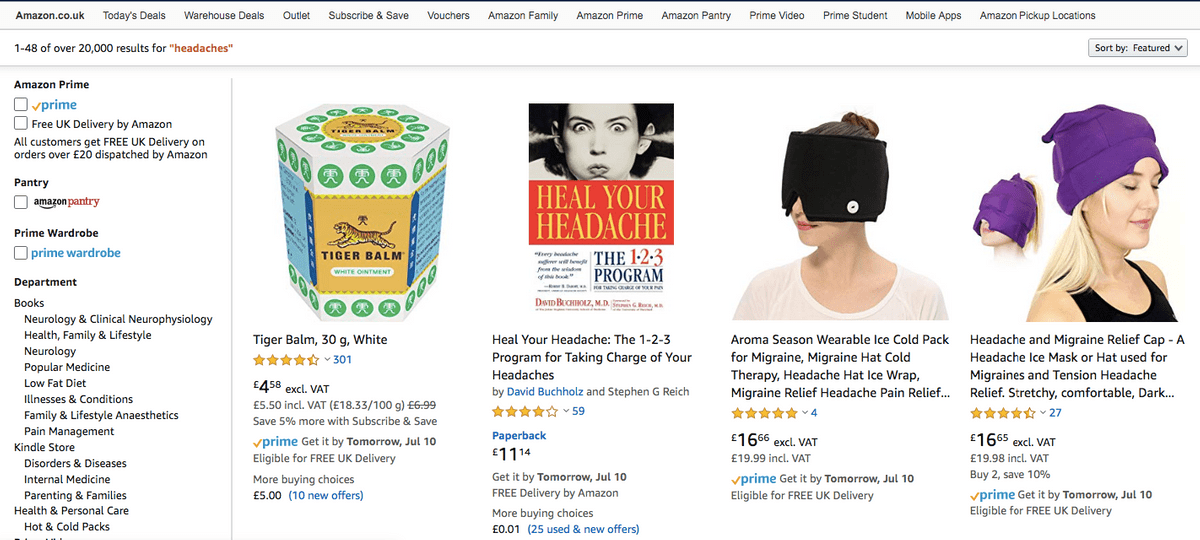 Amazon Search Results For Headaches Phrase Amazon Search Results For Headaches Phrase