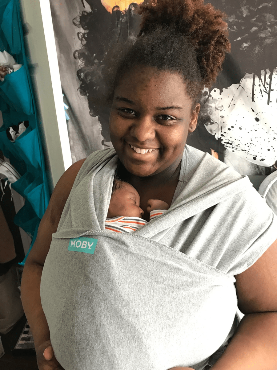 One of my dear clients babywearing their baby for the first time! One of my dear clients babywearing their baby for the first time!