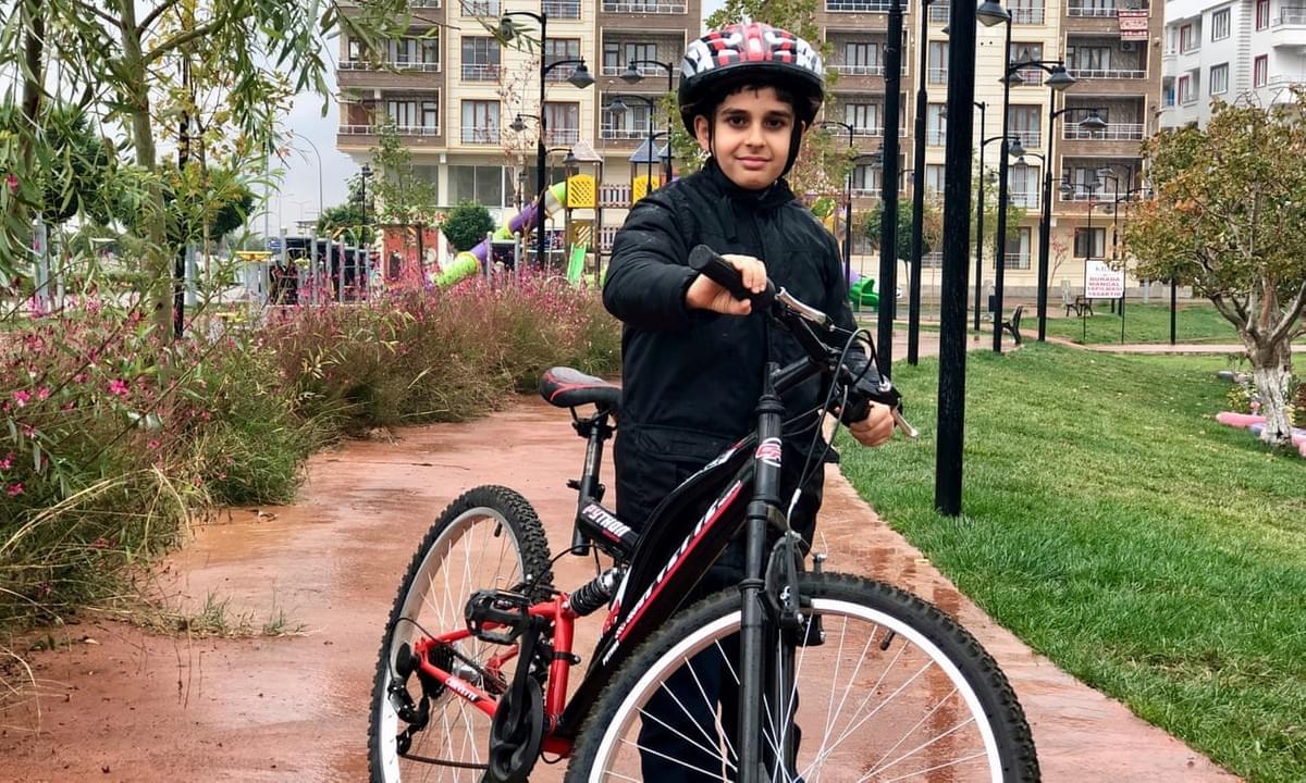 This boy earned his bicycle by getting a relative who smokes to quit, getting good grades and improving in one area they have trouble with, and promising to ride for an hour each day. This boy earned his bicycle by getting a relative who smokes to quit, getting good grades and improving in one area they have trouble with, and promising to ride for an hour each day.