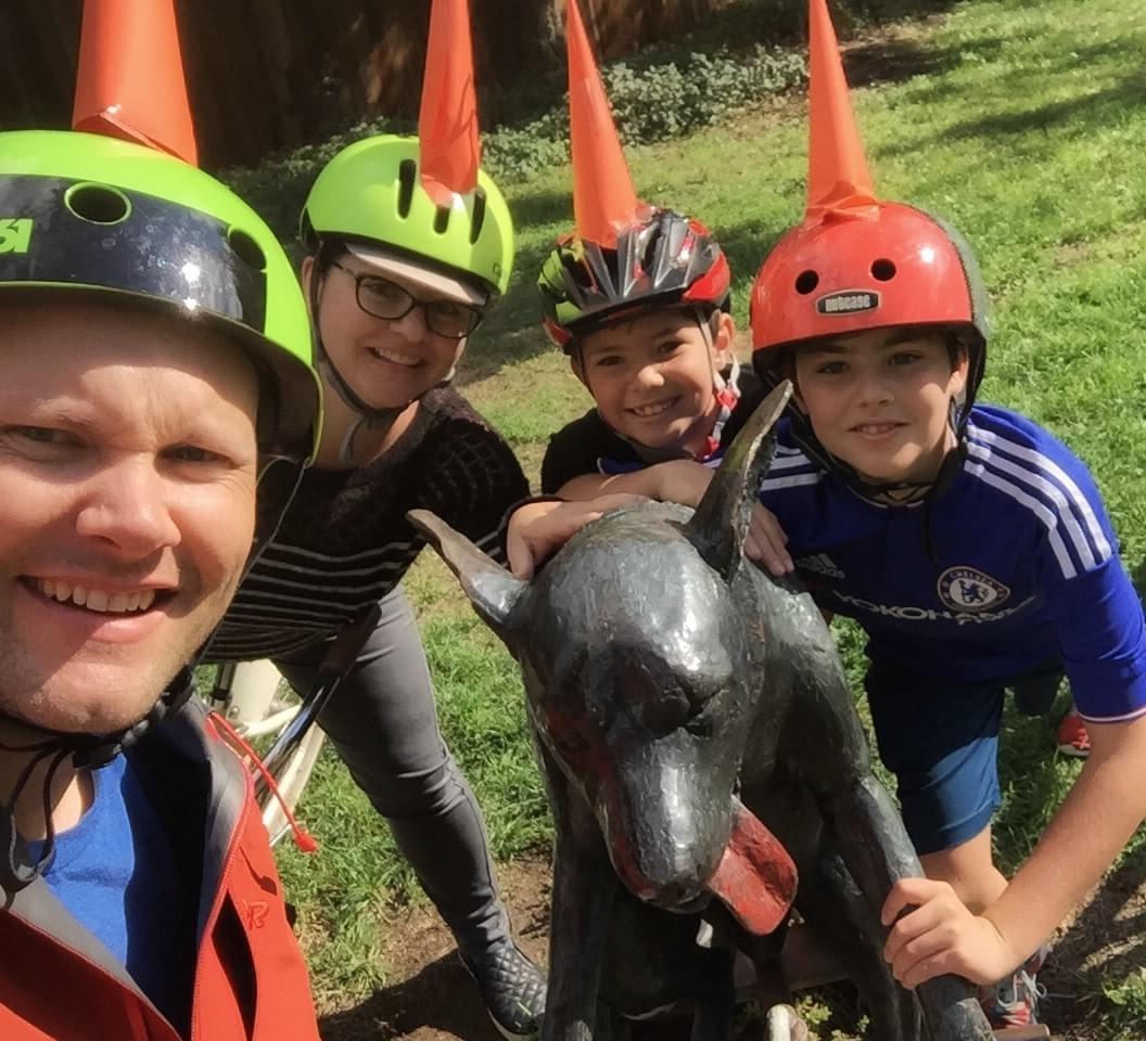 Loretta Moore, her husband Jason Wingo, and their sons Miles and Nolan...a family that bikes together has more fun! Loretta Moore, her husband Jason Wingo, and their sons Miles and Nolan...a family that bikes together has more fun!
