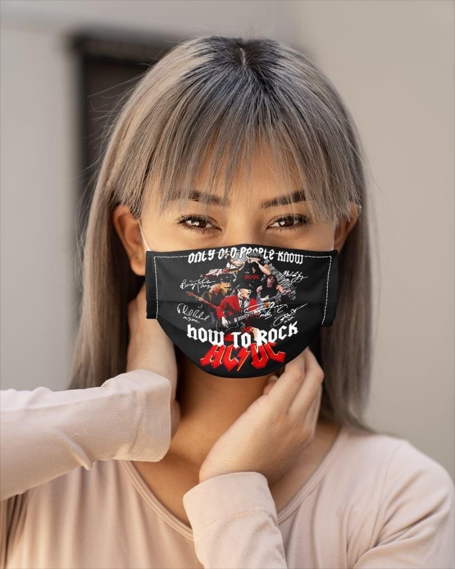 Only Old People Know How To Rock Acdc Face Mask