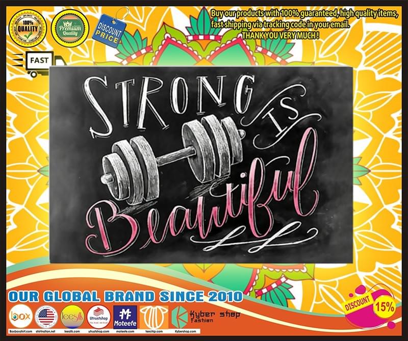 Authentic Fitness Strong Is Beautiful Poster