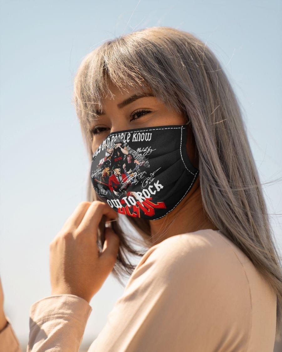 Hot Only Old People Know How To Rock Acdc Face Mask