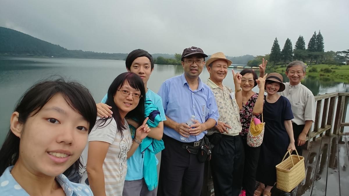 田貫湖以及被雲遮住的富士山。 田貫湖以及被雲遮住的富士山。