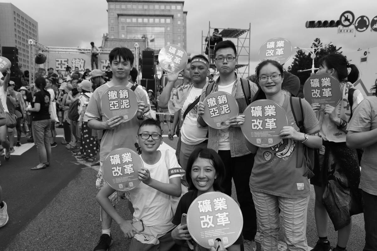 香港學生參訪「撤消亞泥」抗議現場。(照片來源/朱思恩提供) 香港學生參訪「撤消亞泥」抗議現場。(照片來源/朱思恩提供)