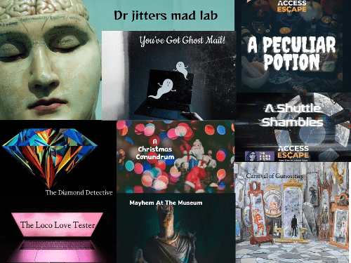 A collage of escape the mailbox games. A collage of escape the mailbox games.