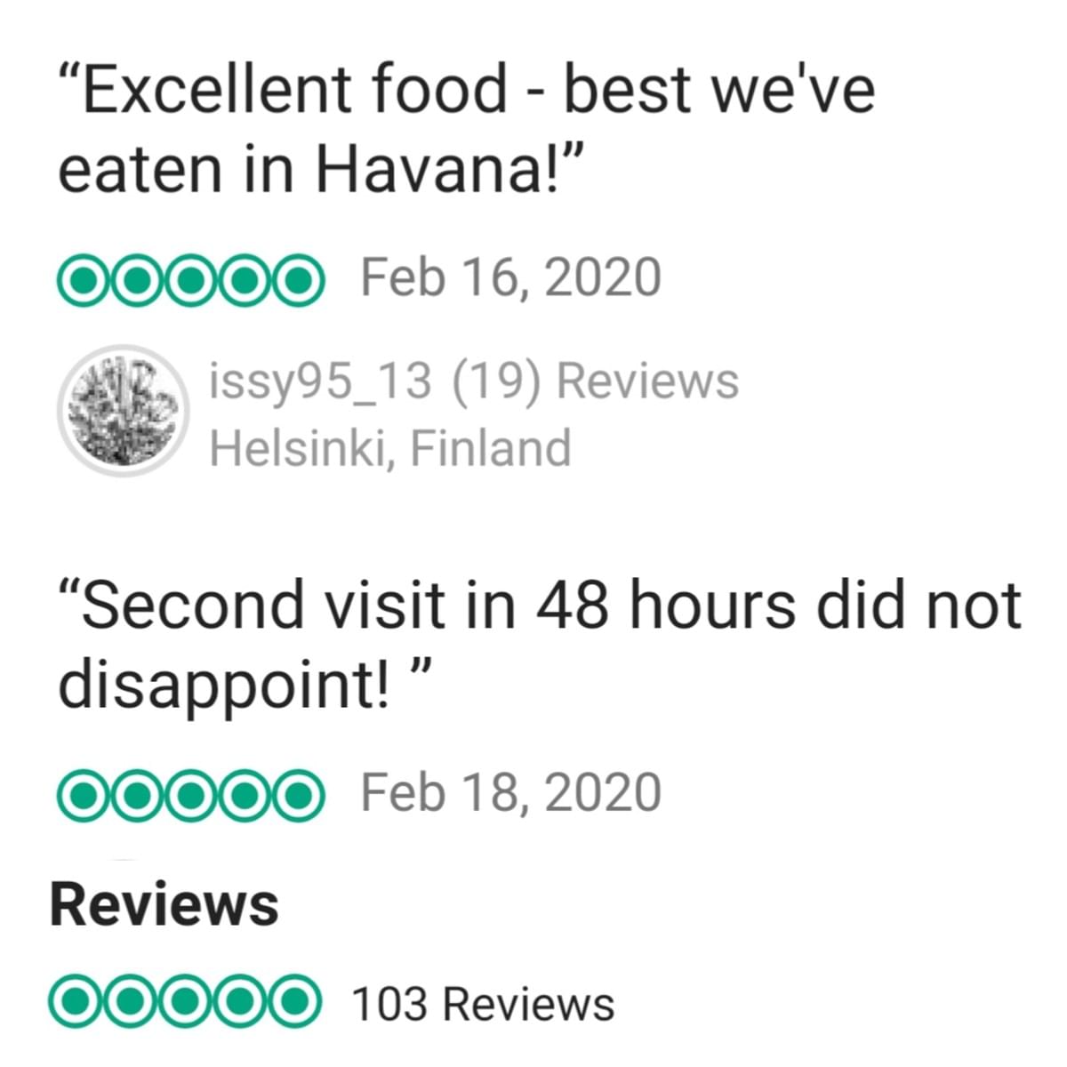 JAMA's reviews on Tripadvisor JAMA's reviews on Tripadvisor