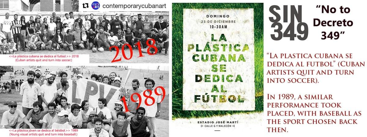 Las artes plásticas cubanas renuncian y se dedican al soccer. Las artes plásticas cubanas renuncian y se dedican al soccer.