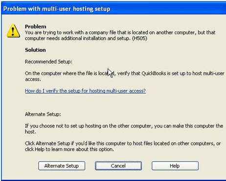 QuickBooks Error H505 QuickBooks Error H505