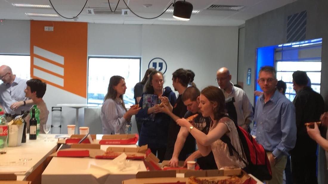 Cork AI Meetup 5 - Enjoying the free pizza and beer Cork AI Meetup 5 - Enjoying the free pizza and beer