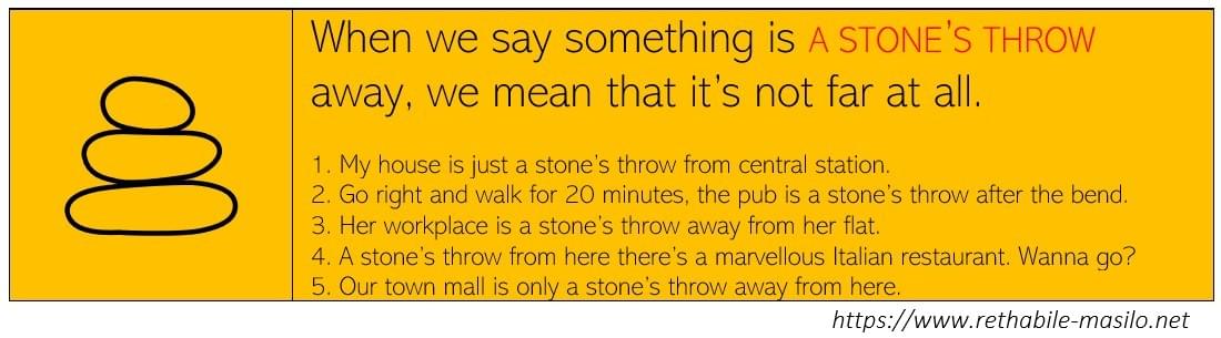 A stone's throw A stone's throw