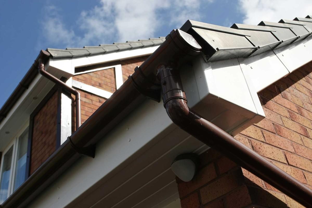 Gutters, Soffits and Fascia On Roofline Being Repaired Gutters, Soffits and Fascia On Roofline Being Repaired