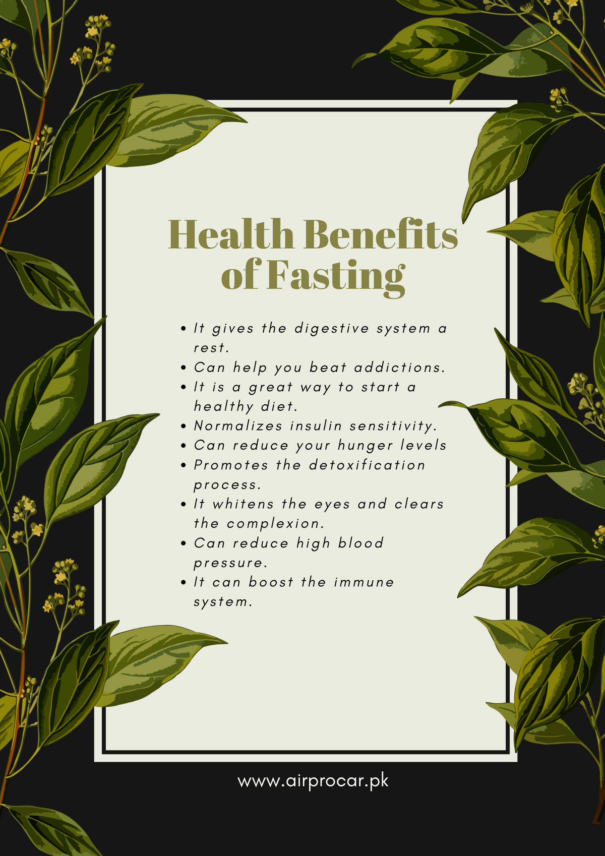 Health benefits of fasting Health benefits of fasting