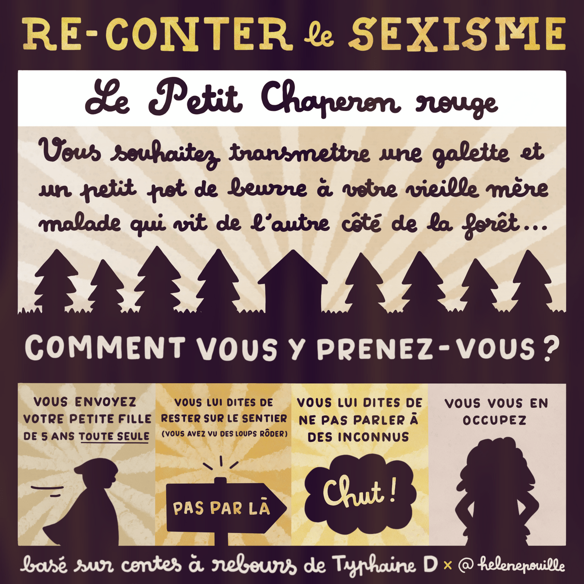 facilitation graphique, facilitation visuelle, sketchnotes, infographie, hélène pouille, typhaine d, contes à rebours, contes de fées, féminisme, sexisme, petit chaperon rouge facilitation graphique, facilitation visuelle, sketchnotes, infographie, hélène pouille, typhaine d, contes à rebours, contes de fées, féminisme, sexisme, petit chaperon rouge