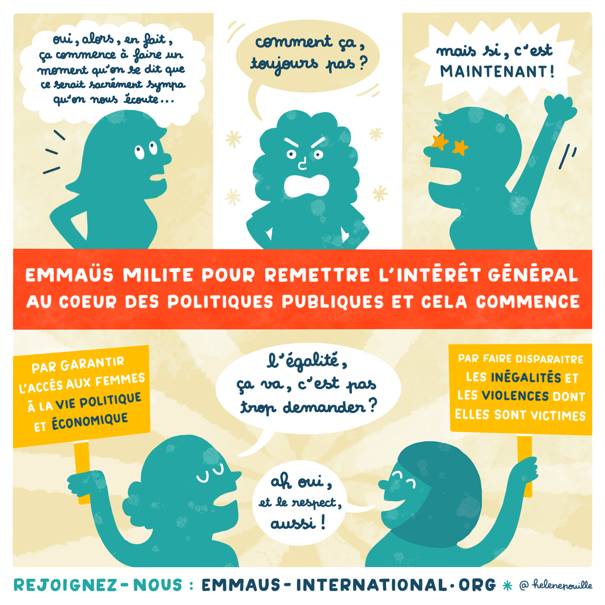 facilitation graphique, facilitation visuelle, sketchnotes, infographie, hélène pouille, emmaüs international, solidarité, revendications, intérêt général, femmes facilitation graphique, facilitation visuelle, sketchnotes, infographie, hélène pouille, emmaüs international, solidarité, revendications, intérêt général, femmes