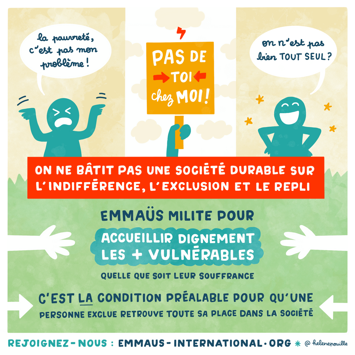 facilitation graphique, facilitation visuelle, sketchnotes, infographie, hélène pouille, emmaüs international, solidarité, revendications, exclusion facilitation graphique, facilitation visuelle, sketchnotes, infographie, hélène pouille, emmaüs international, solidarité, revendications, exclusion