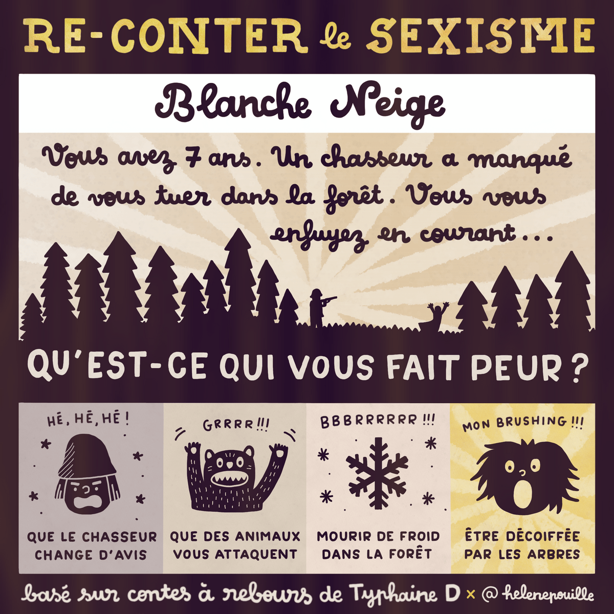 facilitation graphique, facilitation visuelle, sketchnotes, infographie, hélène pouille, typhaine d, contes à rebours, contes de fées, féminisme, sexisme, blanche neige facilitation graphique, facilitation visuelle, sketchnotes, infographie, hélène pouille, typhaine d, contes à rebours, contes de fées, féminisme, sexisme, blanche neige