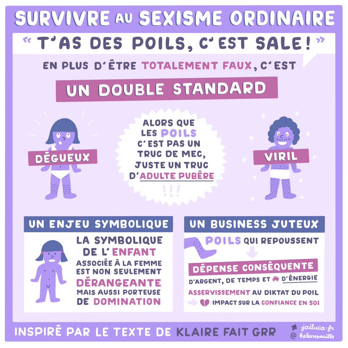facilitation graphique, facilitation visuelle, sketchnotes, infographie, hélène pouille, féminisme, sexisme, double standard, poils, klaire fait grr facilitation graphique, facilitation visuelle, sketchnotes, infographie, hélène pouille, féminisme, sexisme, double standard, poils, klaire fait grr