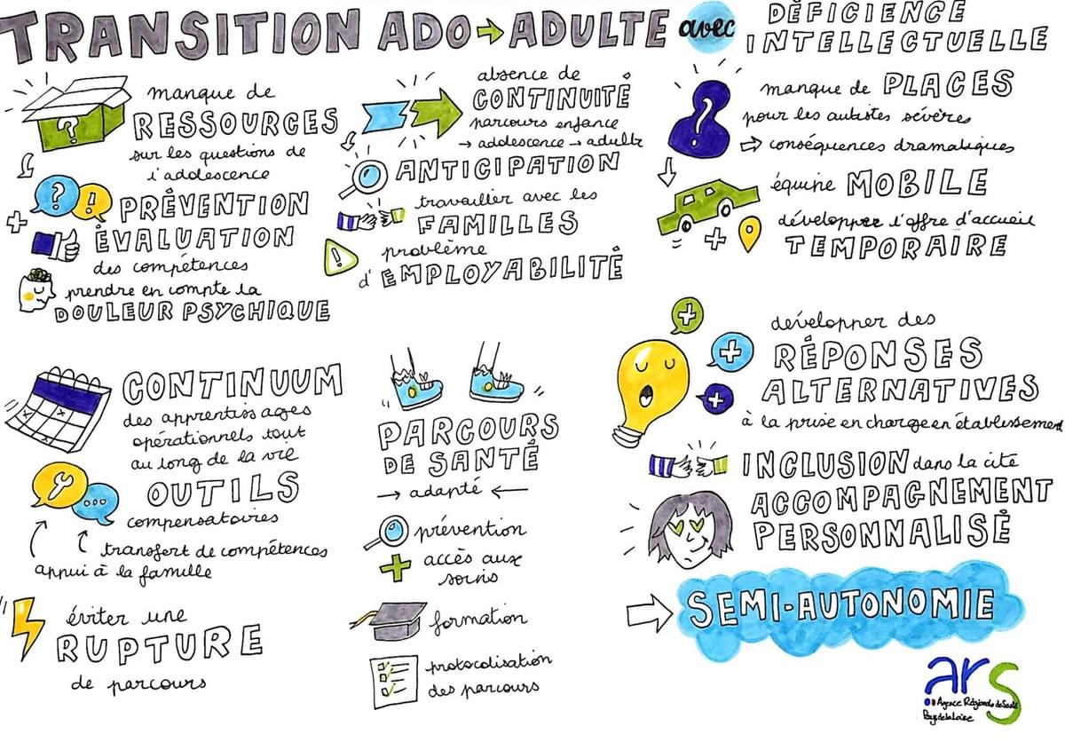 facilitation graphique, facilitation visuelle, sketchnotes, hélène pouille, santé, autisme, ars, pays de la loire facilitation graphique, facilitation visuelle, sketchnotes, hélène pouille, santé, autisme, ars, pays de la loire