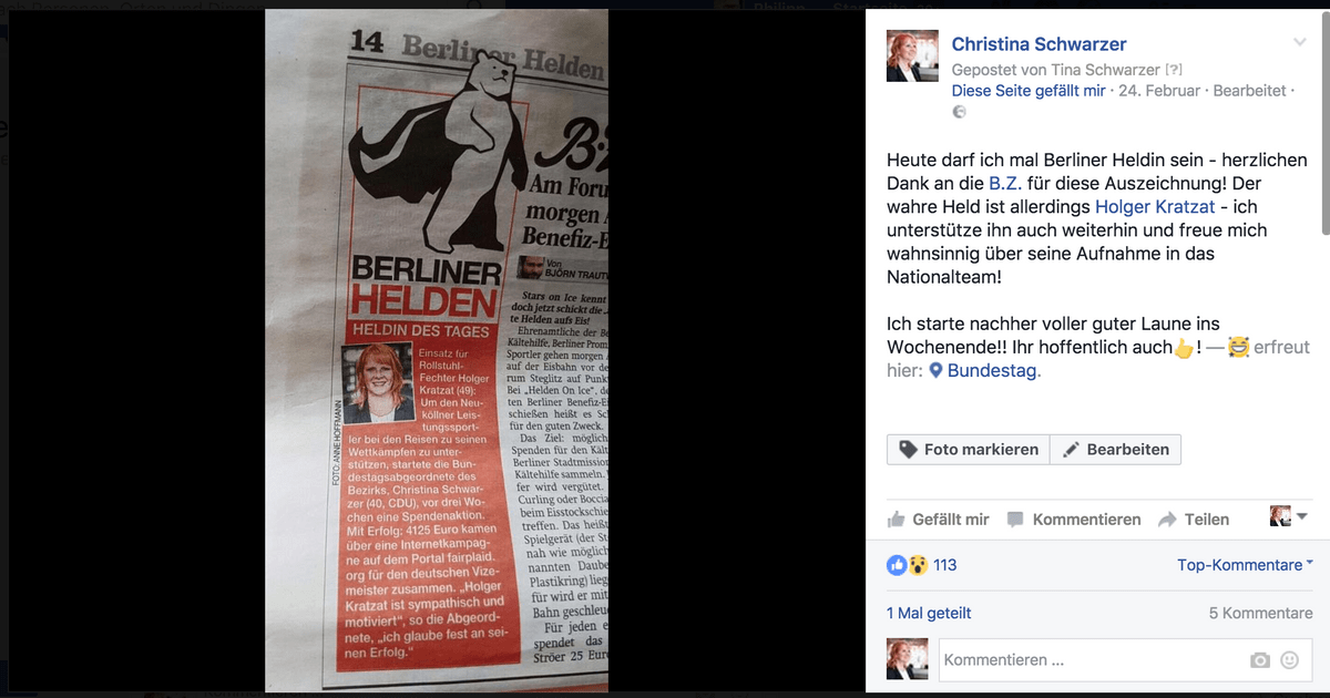 christina-schwarzer-crowdfunding-erfolg-4125euro-BZ-zeitung christina-schwarzer-crowdfunding-erfolg-4125euro-BZ-zeitung