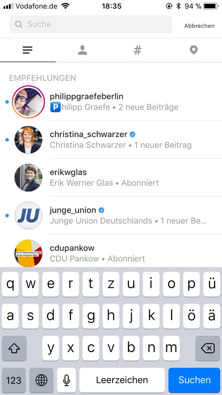 Instagram-Screenshot-Suche Instagram-Screenshot-Suche