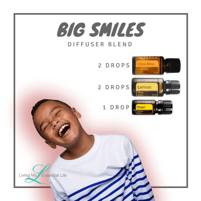 Spread the smiles through your house with this Big Smiles Diffuser Blend. Spread the smiles through your house with this Big Smiles Diffuser Blend.