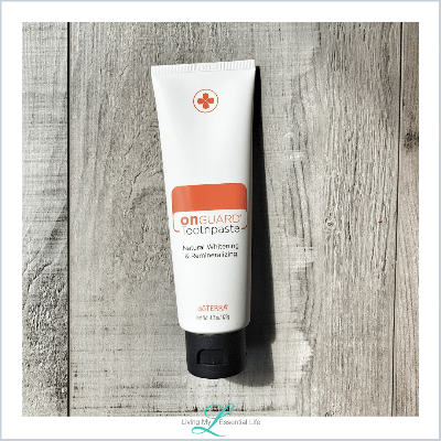 dōTERRA On Guard fluoride-free Natural Whitening Toothpaste combines the protective benefits of the proprietary dōTERRA On Guard blend of CPTG Certified Pure Therapeutic Grade® essential oils with other natural ingredients that help clean teeth, and with gentle polishing agents that whiten teeth. dōTERRA On Guard fluoride-free Natural Whitening Toothpaste combines the protective benefits of the proprietary dōTERRA On Guard blend of CPTG Certified Pure Therapeutic Grade® essential oils with other natural ingredients that help clean teeth, and with gentle polishing agents that whiten teeth.