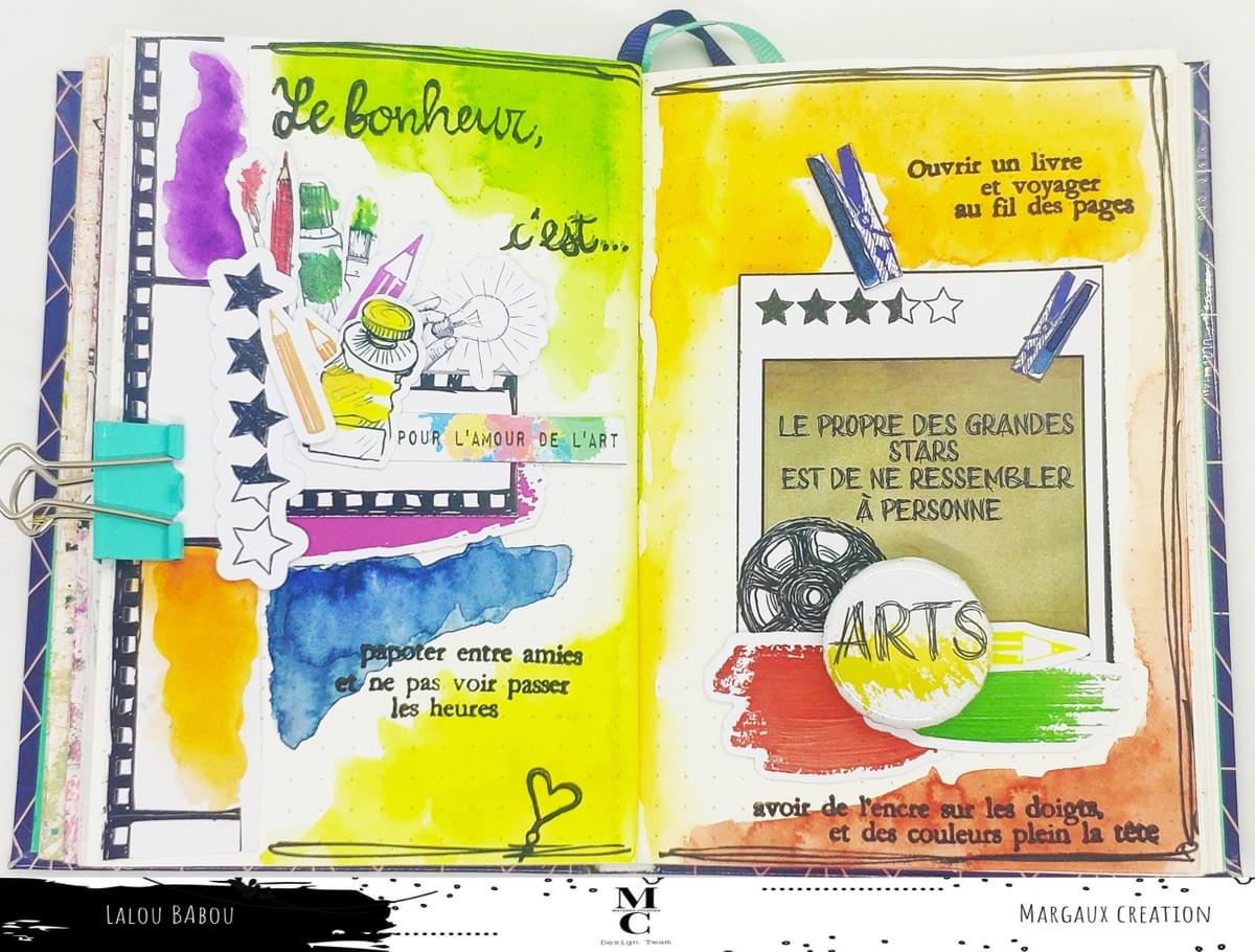 DT margaux creation - art journal Lalou - j'aurais voulu être un artiste DT margaux creation - art journal Lalou - j'aurais voulu être un artiste