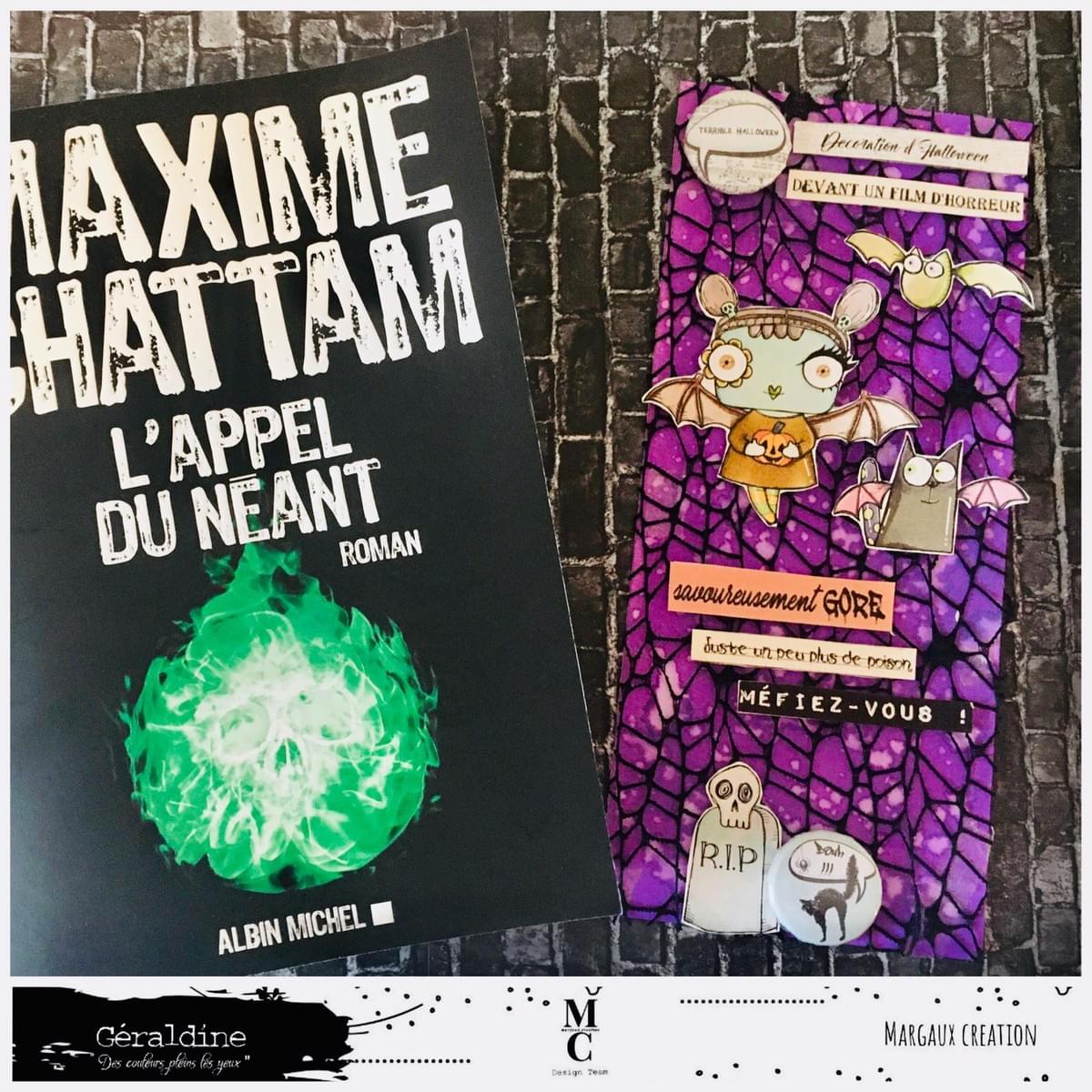 Marque page Halloween français scrapbooking - DT MARGAUX CREATION - Géraldine des couleurs pleins les yeux Marque page Halloween français scrapbooking - DT MARGAUX CREATION - Géraldine des couleurs pleins les yeux
