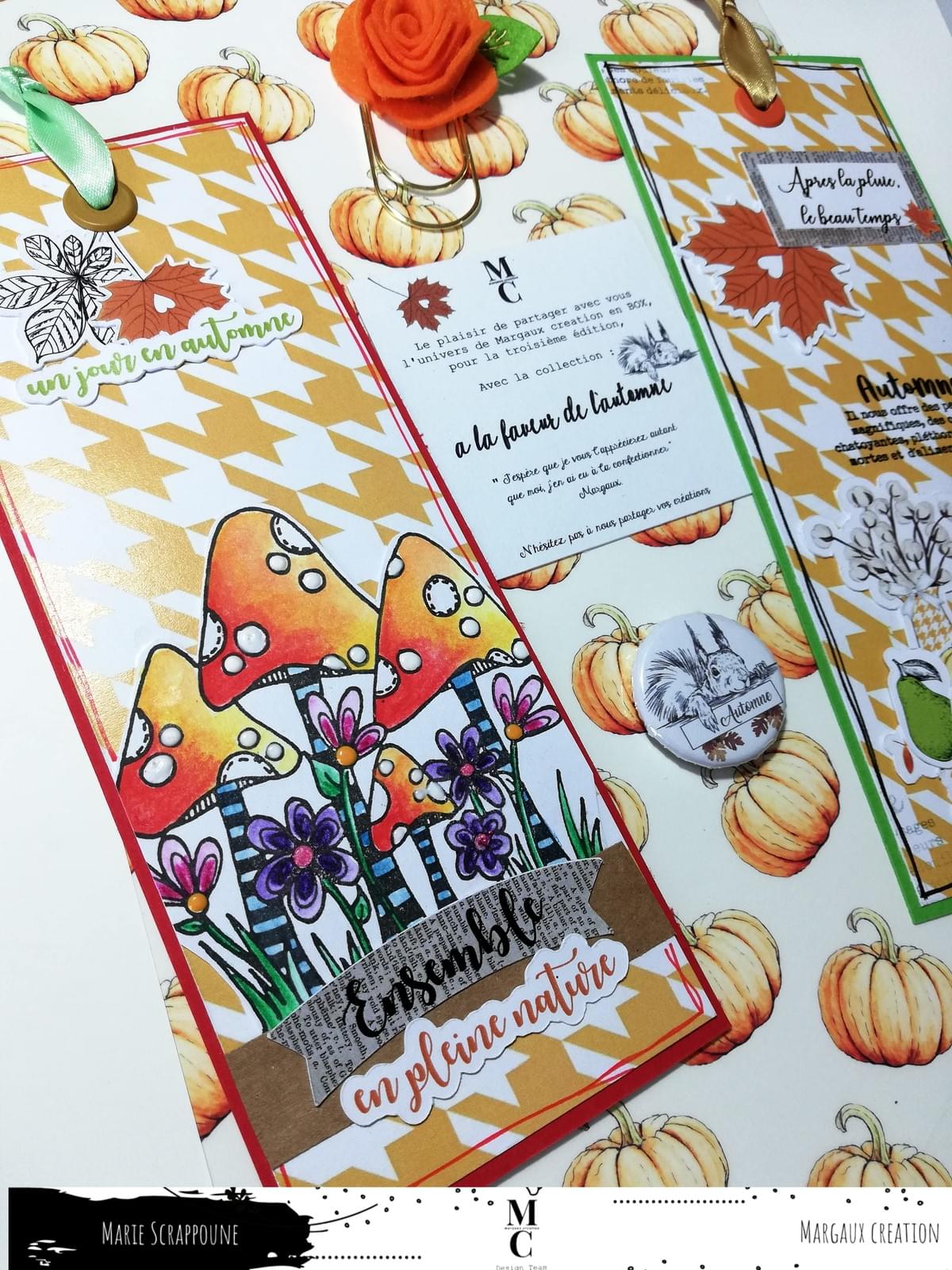 Marques pages DT MARIE SCRAPPOUNE - Margaux creation - à la faveur de l'automne Marques pages DT MARIE SCRAPPOUNE - Margaux creation - à la faveur de l'automne