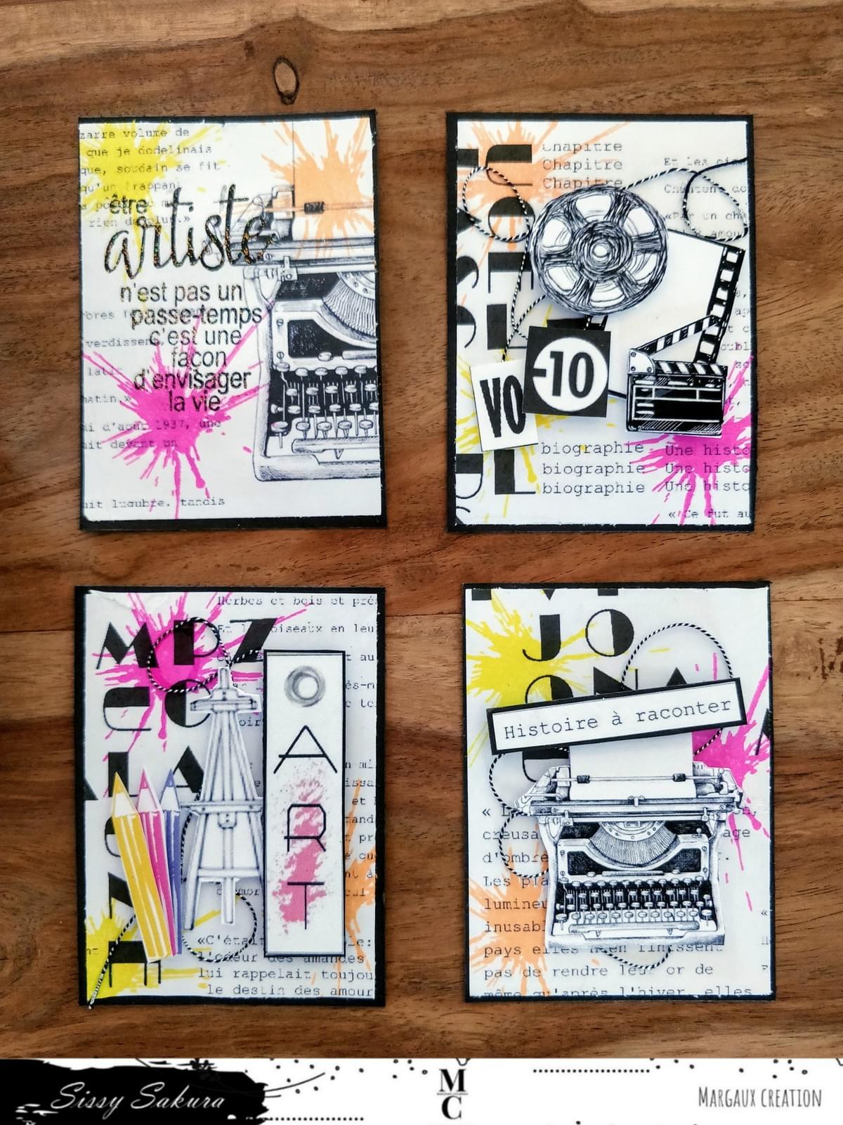 ATC - DT MARGAUX CREATION - Sissy Sakura ATC - DT MARGAUX CREATION - Sissy Sakura