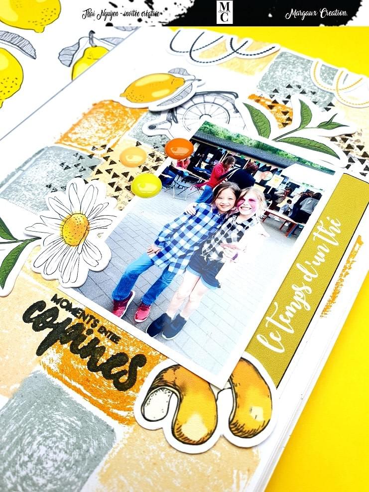 Margaux creation scrapbooking - boutique en ligne - invitée créative colelction limonade Margaux creation scrapbooking - boutique en ligne - invitée créative colelction limonade