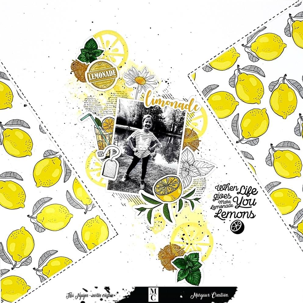 COLLECTION LIMONADE - INVITEE CREATIVE THAI NGUYEN - SCRAP & PAPER - MARGAUX CREATION COLLECTION LIMONADE - INVITEE CREATIVE THAI NGUYEN - SCRAP & PAPER - MARGAUX CREATION