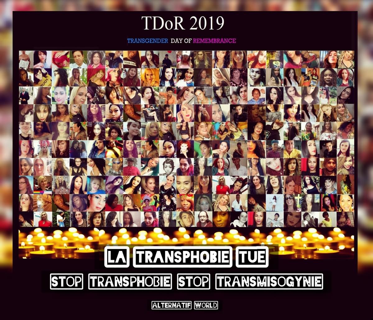 TDOR, journée de mémoire des personnes trans (Transgender Day of Remembrance) hommage. La transphobie tue .Tdor 2019 TDOR, journée de mémoire des personnes trans (Transgender Day of Remembrance) hommage. La transphobie tue .Tdor 2019
